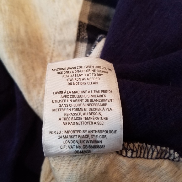 Little Yellow Button Anthropologie Blue Backstory Tee – Size Large - Picture 8 of 8